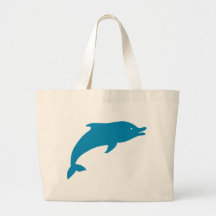 Delphin-Meeressäugetier-Fisch-Ozean-Blau-Tier Tragetaschen