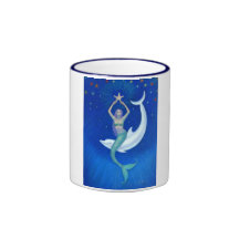 Delphin-Mond-Meerjungfrau Kaffeetasse