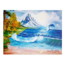 Delphin-Oasen-Postkarte