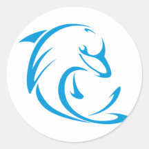 Delphin-T-Shirt | cooles Delphin-T-Shirt Logo Sticker