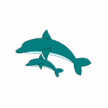 Delphin und Baby Fotofigur