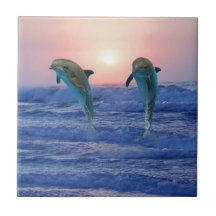 Delphine am Sonnenaufgang Fliesen