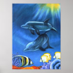 Delphine im Plakat des Ozean-II