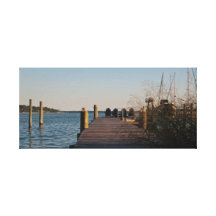 Deltaville Dock Gespannter Galeriedruck