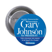Demokrat für Knopf Garys Johnson Anstecknadelbutton