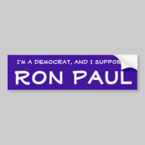 Demokrat für Ron Paul autoaufkleber