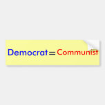 Demokrat, =, kommunistisch auto aufkleber