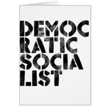 Demokratischer Sozialist Grußkarte