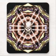 Demonskull Mandala no.2 mousemat Mauspad
