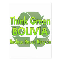 Denke ökologisch Bolivien Postkarte