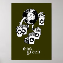 denke ökologisch plakat