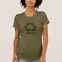 Denke ökologisch recyceln T-Shirt