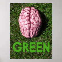 DENKEN Sie GRÜNEN Druck Posterdrucke