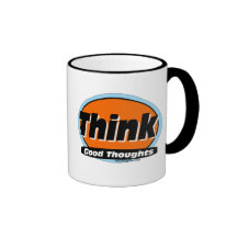 Denken Sie gute Gedanken Kaffeehaferl