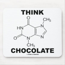 Denken Sie Schokolade (Theobromin-Molekül-Chemie) Mousepad
