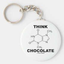 Denken Sie Schokolade (Theobromin-Molekül-Chemie) Schlüsselanhänger