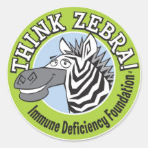 DENKEN SIE ZEBRA-AUFKLEBER