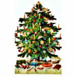 Deocrated Weihnachtsbaum mit den Geschenken darunt Photoskulpturen