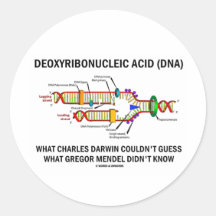 Deoxyribonucelic saurer (DNS) Mendel Darwin Runde Sticker