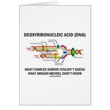 Deoxyribonucelic saurer (DNS) Mendel Darwin Karte