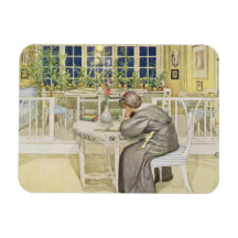 Der Abend vor der Reise nach England - Studie Vinyl Magnet