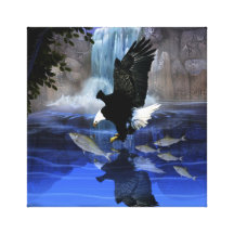 Der Adler und der Wasserfall Galerie Falt Leinwand