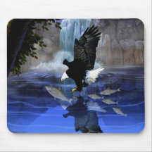 Der Adler und der Wasserfall Mauspad