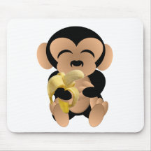 Der Affe mit einer Banane Mauspad