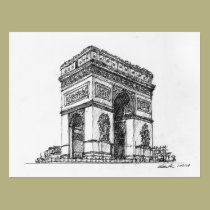 Der Arc de Triomphe postkarten