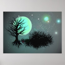 Der Aufstieg der Natur - Fantasie-Raum-Plakat poster