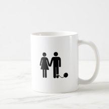 Der "Ball und der angekettete" Bräutigam Kaffee Haferl