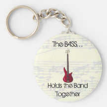 Der Baß hält das Band Keychain zusammen Schlüsselband
