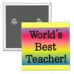 Der beste Lehrer der Welt - Lehrergeschenk Anstecknadelbutton