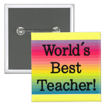 Der beste Lehrer der Welt - Lehrergeschenk Anstecknadelbutton