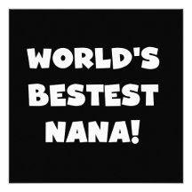 Der Bestest Nana der Welt Schwarzweiss-T-Shirts Personalisierte Ankündigungen