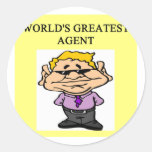 der bestste Agent der Welt Runde Sticker