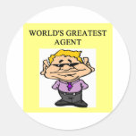der bestste Agent der Welt Runder Sticker