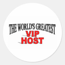 Der bestste der VIP-Wirt der Welt Runder Aufkleber