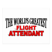 Der bestste Flugbegleiter der Welt Postkarte