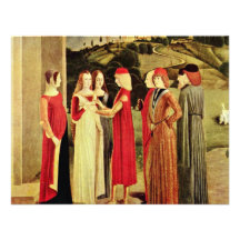 Der Betrothal durch Italienischer Meister DES 15.  Einladungskarte
