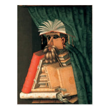 Der Bibliothekar Postkarte