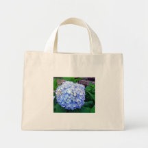 Der blaue Hydrangea Tragetaschen