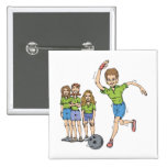 Der Bowlings-Team der Frauen Anstecknadelbutton