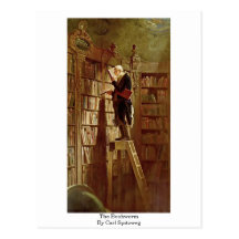 Der Bücherwurm durch Carl Spitzweg Postkarten