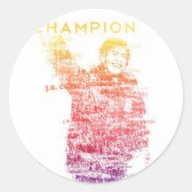Der Champion! Runde Aufkleber