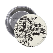 Der dunkle Ritter verziert Button