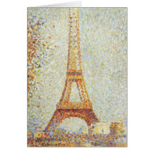 Der Eiffelturm durch Georges Seurat Karte
