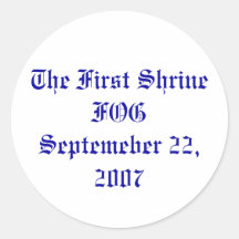 Der erste Schrein FOGSeptemeber 22, 2007 Runde Sticker