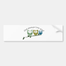 Der Eule Liebe immer Sie! Autosticker