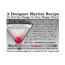 Der falsche Witz Martini RecipePostcard des Politi Postkarten